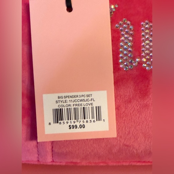 Juicy Couture NWT Pink Plush Mini Bag Heart Charm & Silver Coin Purse (P0184) - Picture 5 of 8
